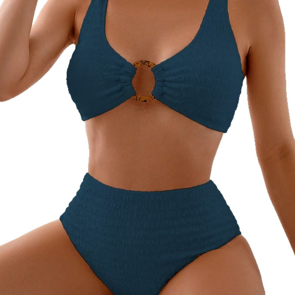 Damen Hochgeschlossene Bademode mit Schnitt und Detail EB