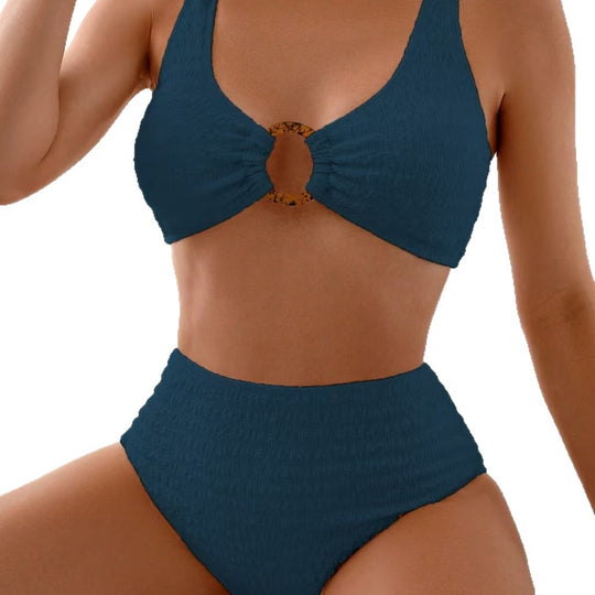 Damen Hochgeschlossene Bademode mit Schnitt und Detail EB
