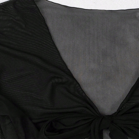 Damen kurzärmliges Crop-Top mit Knoten-Detail EB