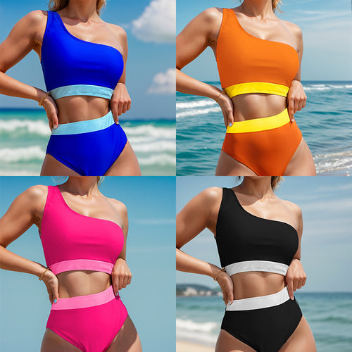 Damen Einseitiger Bikini mit hohem Bund EB