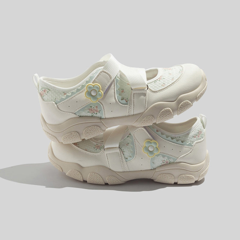 Damen Sportliche Sandalen mit floralen Akzenten EB