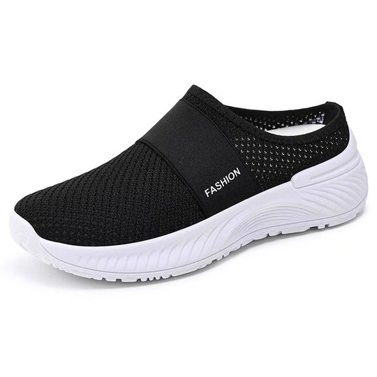 Damen Bequeme Slip-On Freizeitschuhe mit elastischem Riemen EB