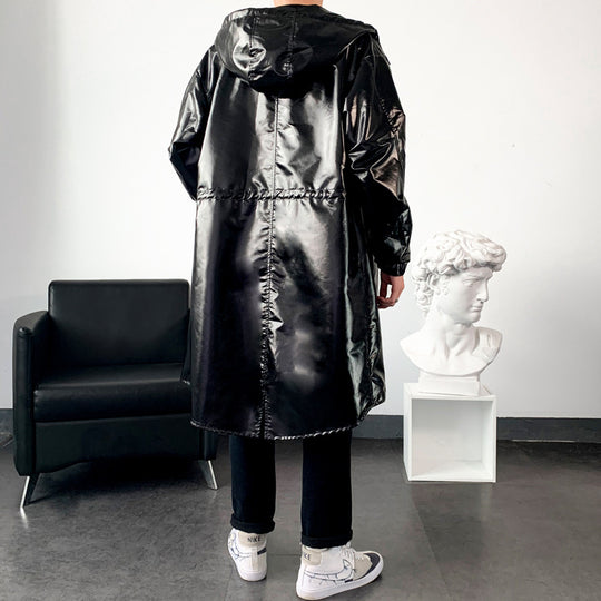 Herren reflektierende Regenjacke mit verstellbarem Kapuzenbereich und praktischen Taschen EB