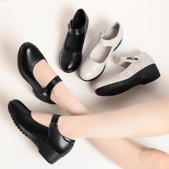 Damen Komfortable und elegante Mary Jane Schuhe mit modischem Riemen EB