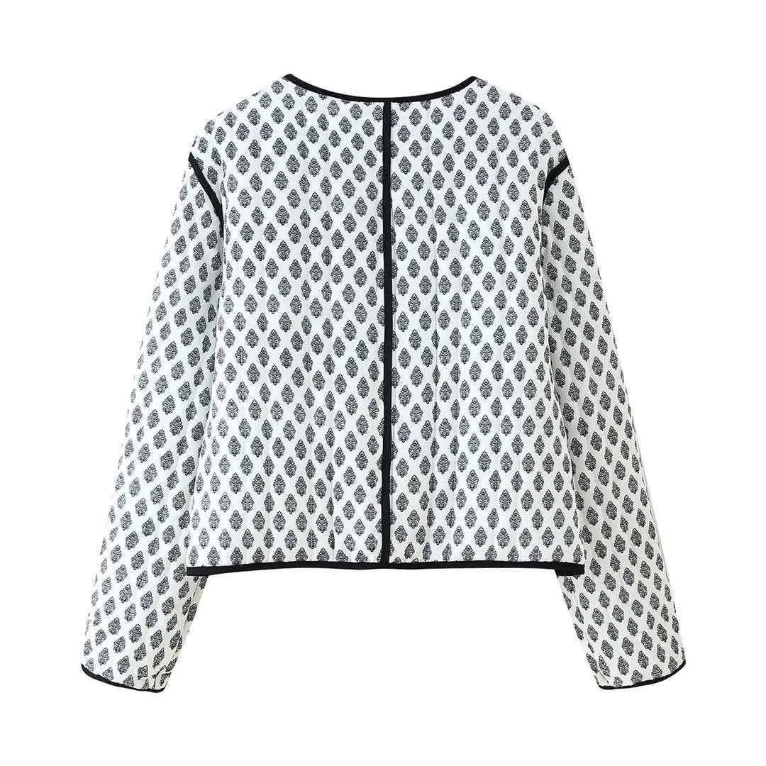 Damen modische Übergangsjacke mit eleganten Applikationen EB