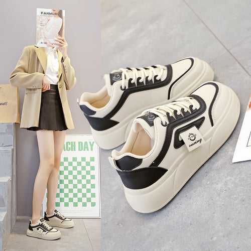 Damen modische Freizeitsneaker mit atmungsaktivem Obermaterial und rutschfester Sohle EB