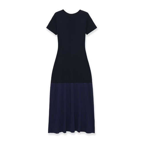 Damen Maxi-Kleid mit elegantem Schnitt und fließendem Rock EB