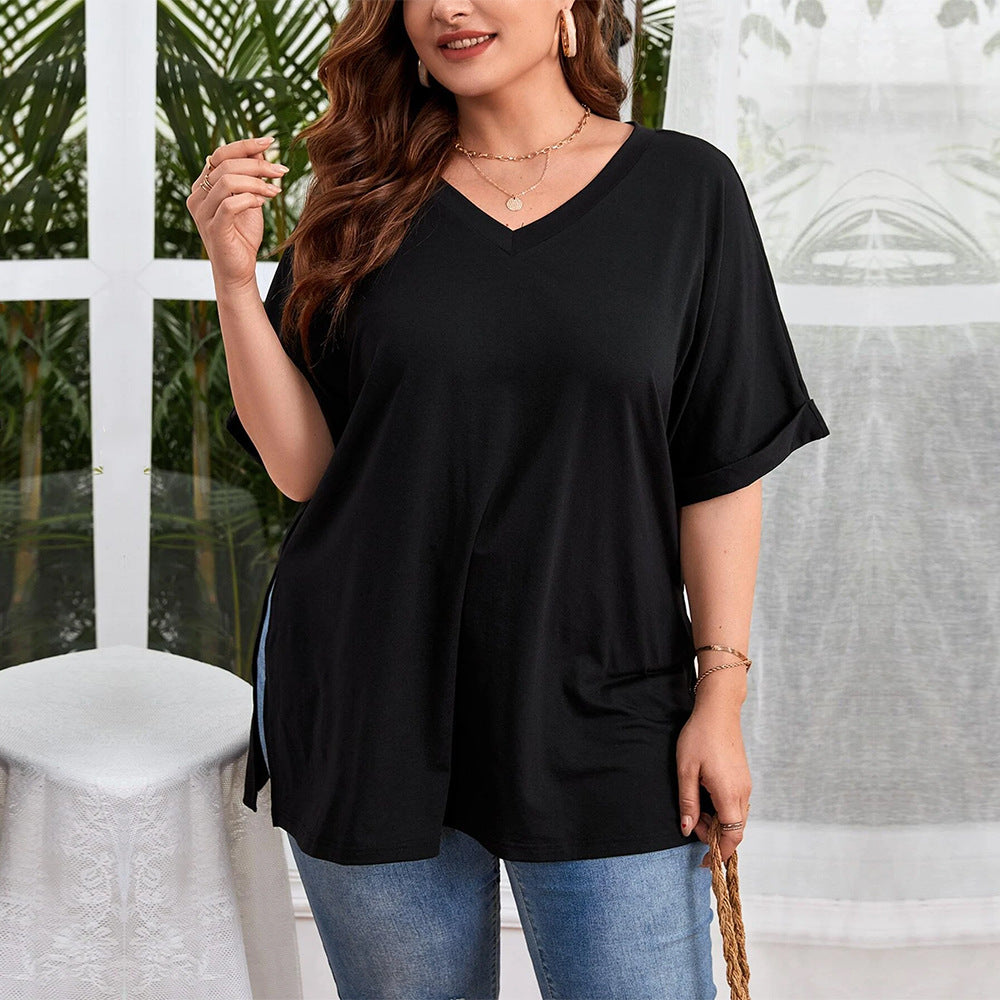 Damen V-Ausschnitt T-Shirt EB