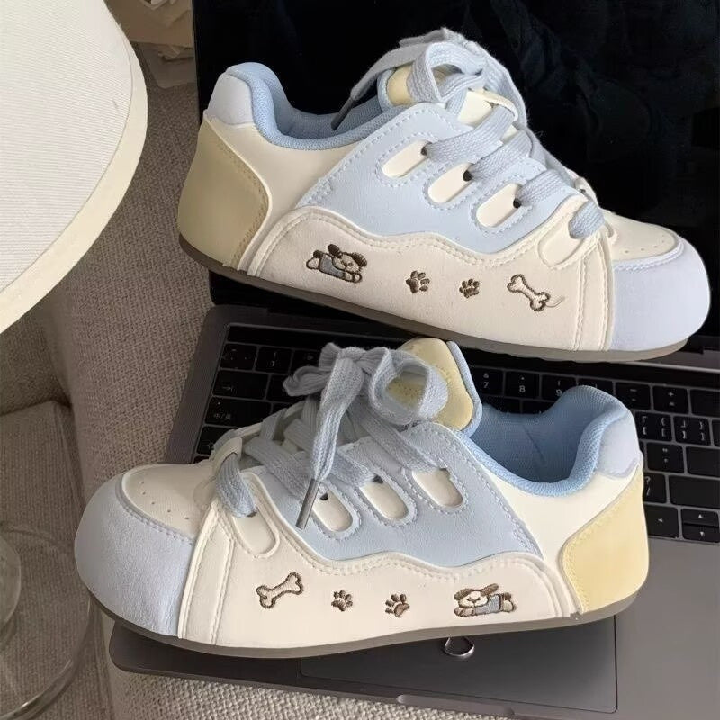 Damen sportliche Sneakers mit verspielten Tiermotiven EB