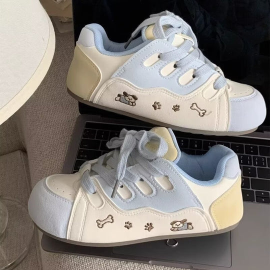Damen sportliche Sneakers mit verspielten Tiermotiven EB