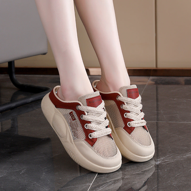 Damen Bequeme Sneaker mit atmungsaktivem Mesh und flexiblem Fussbett EB