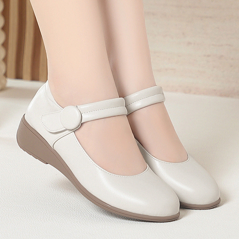 Damen Mary Jane Schuhe mit verstellbarem Riemen und bequemem Blockabsatz EB