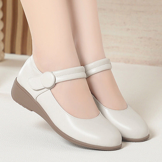 Damen Mary Jane Schuhe mit verstellbarem Riemen und bequemem Blockabsatz EB