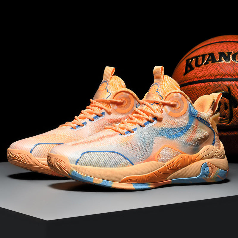 Damen Sportliche Basketball Sneakers mit dämpfendem Sohlenprofil und atmungsaktivem Obermaterial EB