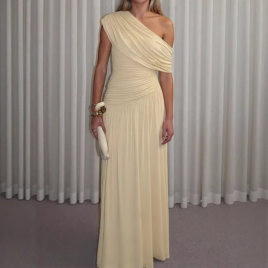 Damen Elegantes Wickel-Maxikleid mit asymmetrischem Schnitt und hochwertigem Jersey EB