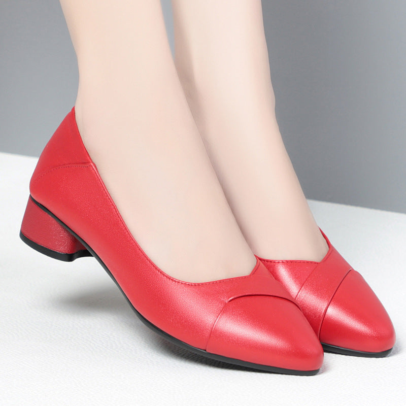 Damen Elegante Pumps mit geschmackvollem Rüschendetail und komfortablem Blockabsatz EB
