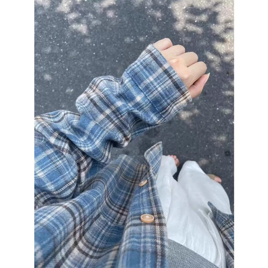 Damen lässige Karottenjeans mit weitem Bein und Oversized-Hemd EB