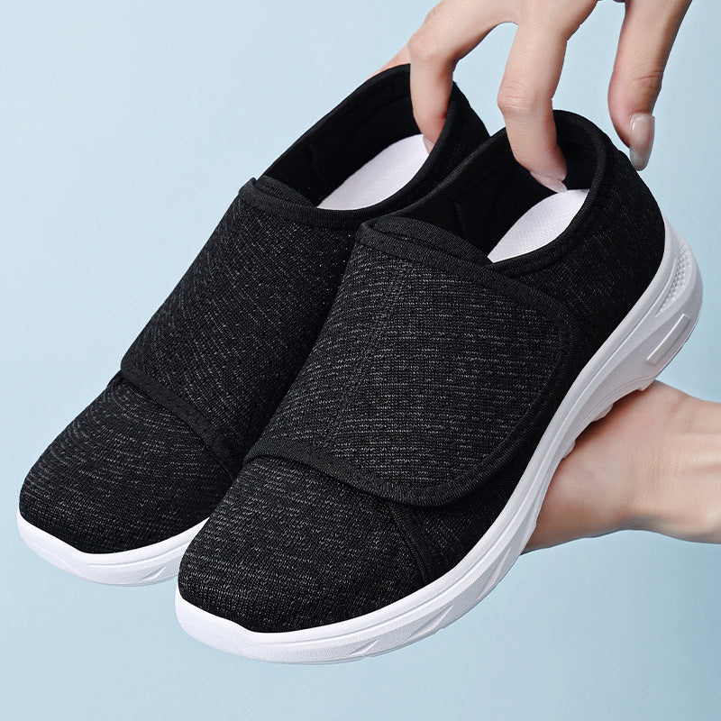Damen Bequeme und atmungsaktive Sport-Slipper mit flexiblem Klettverschluss EB
