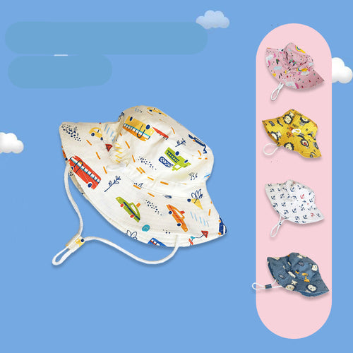 Kinder Sonnenhut mit fröhlichem Motiven EB
