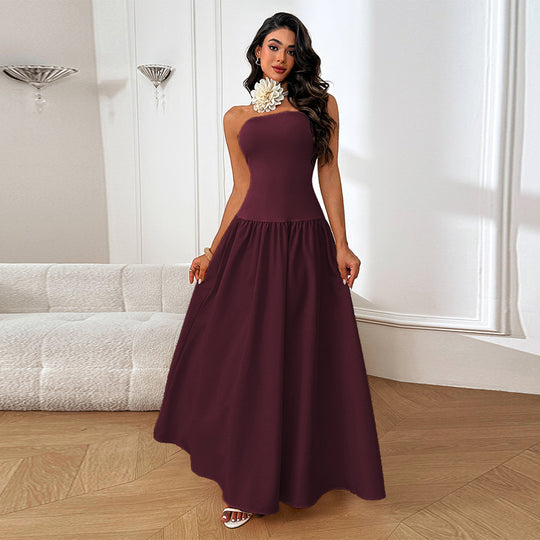 Damen Elegantes Maxikleid mit floralem Akzent EB