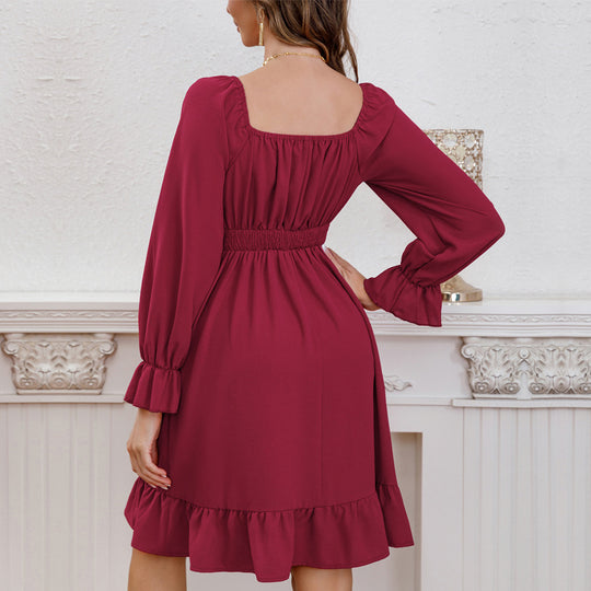 Damen Kleid mit innovativem Rüschendesign und schmeichelnder Silhouette EB
