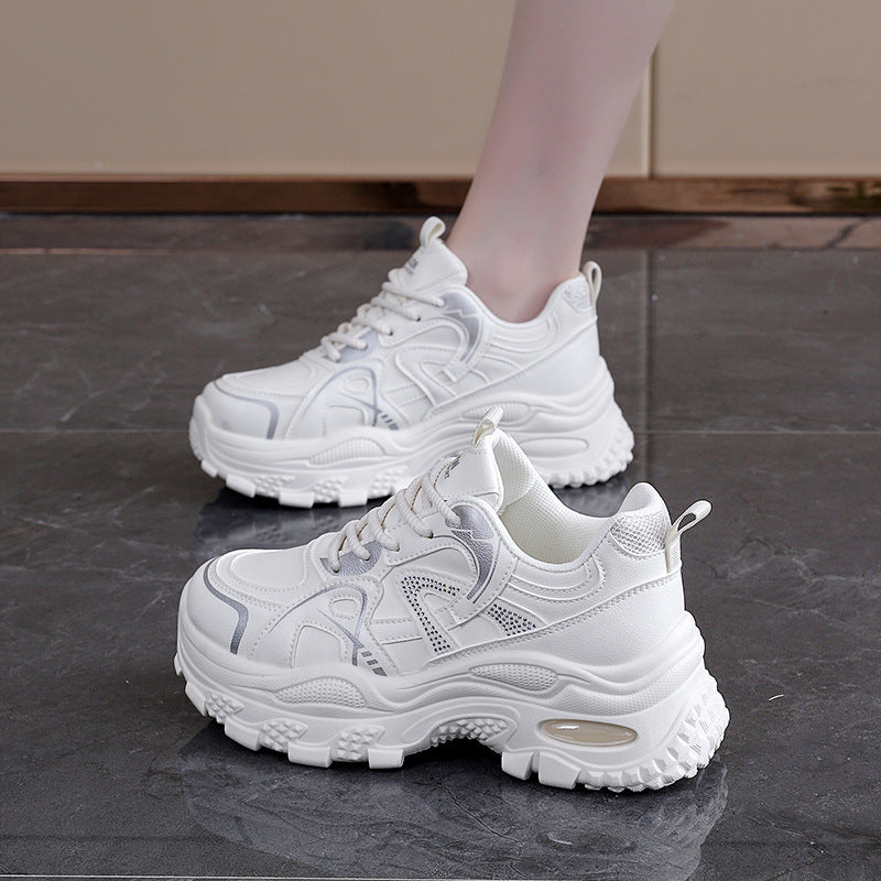 Damen Chunky Sneakers mit atmungsaktivem Mesh-Obermaterial und dämpfender Sohle EB