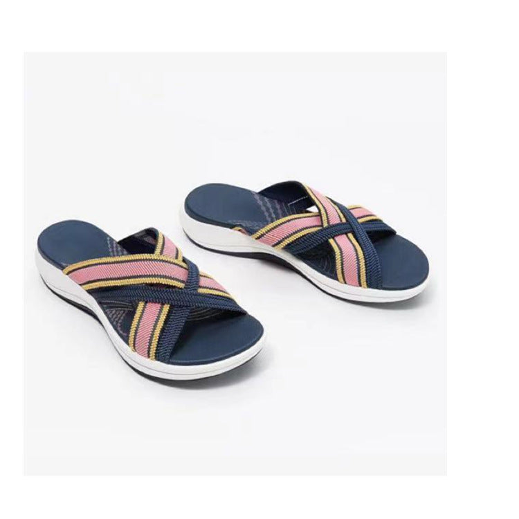 Damen komfortable Riemchen-Sandalen mit verstellbarem Design EB