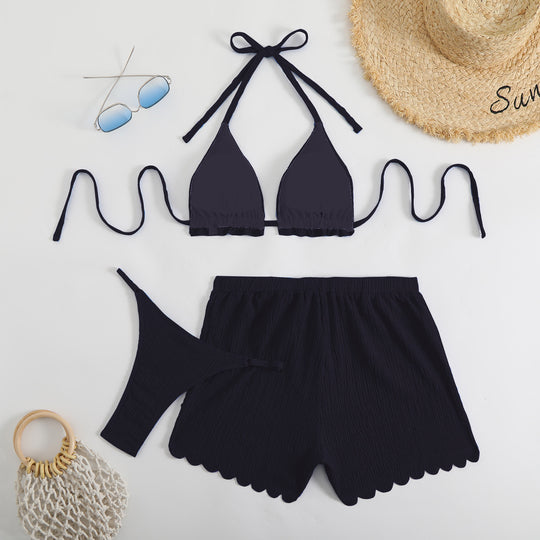 Damen Bikini-Set mit hohem Bund und sanfter Raffung EB