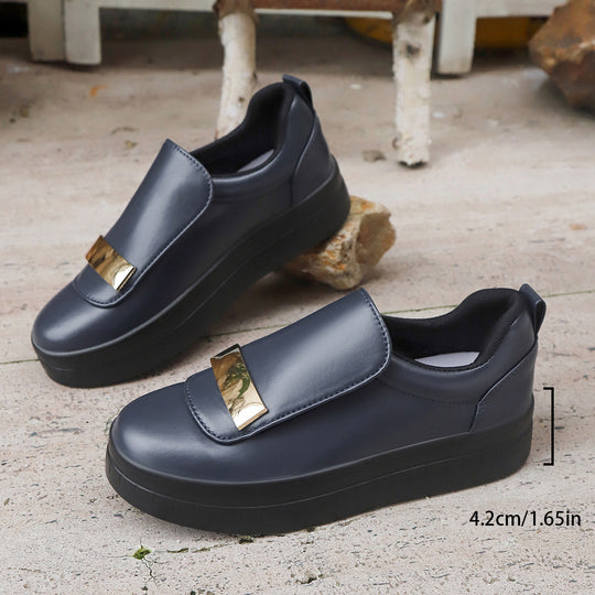 Damen Sneakers mit modischem Klappdesign und komfortabler Plateausohle EB