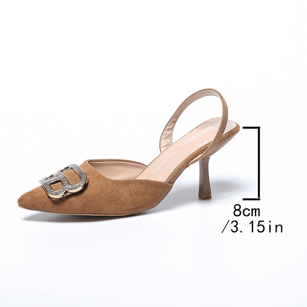 Damen Slingback Pumps mit elegantem Schmuckdetail EB