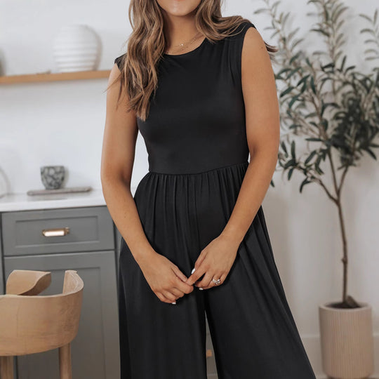 Damen Elegantes Maxikleid mit fließendem Schnitt EB