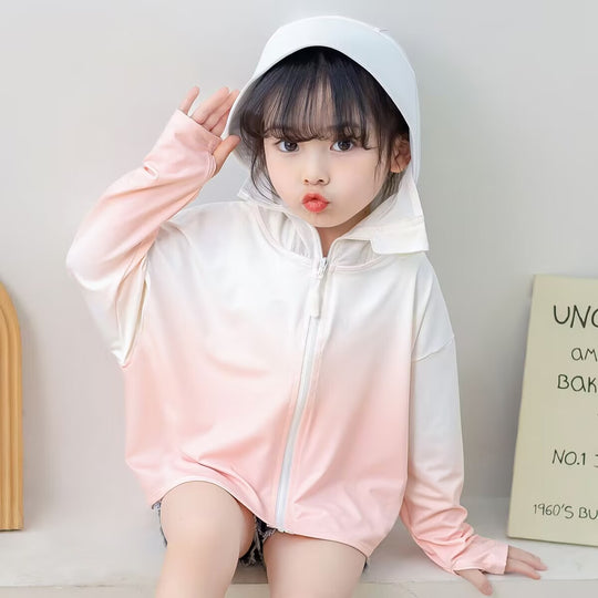 Mädchen funktionale UV-Schutzjacke mit Kapuze EB