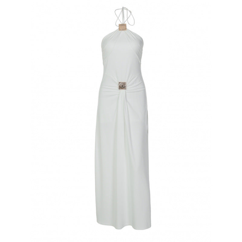 Damen Elegantes Abendkleid mit Neckholder-Design und figurbetonter Silhouette EB