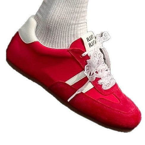 Damen modische Sneakers mit luxuriösem Obermaterial und rutschfester Sohle EB