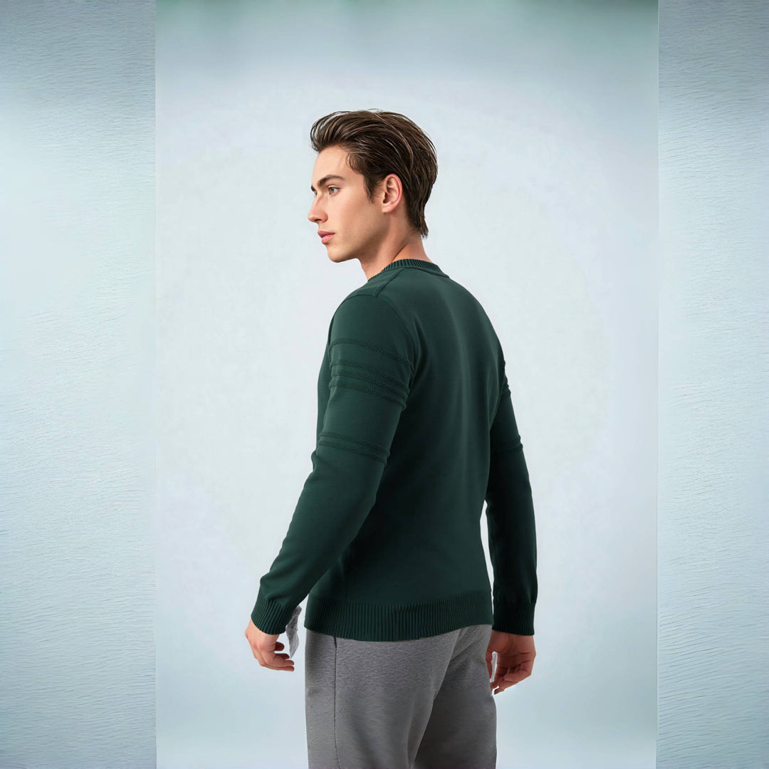 Herren modischer Strickpullover mit strukturiertem Design EB