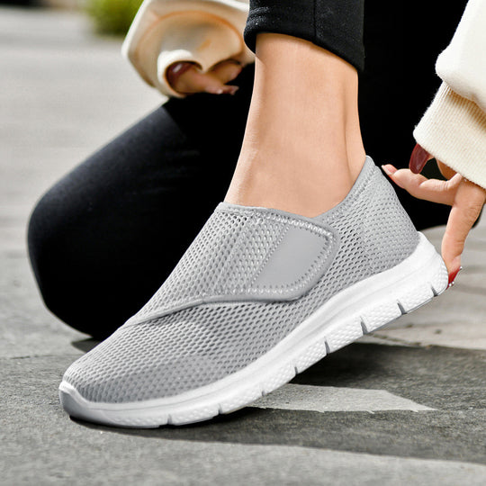 Damen Bequeme Slip-On Sneakers mit atmungsaktiver Netzstruktur EB