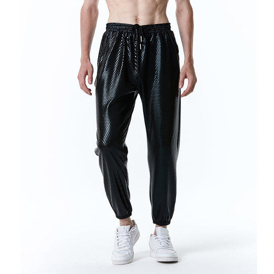Herren futuristische Mesh-Hose im angesagten Metallic-Look EB
