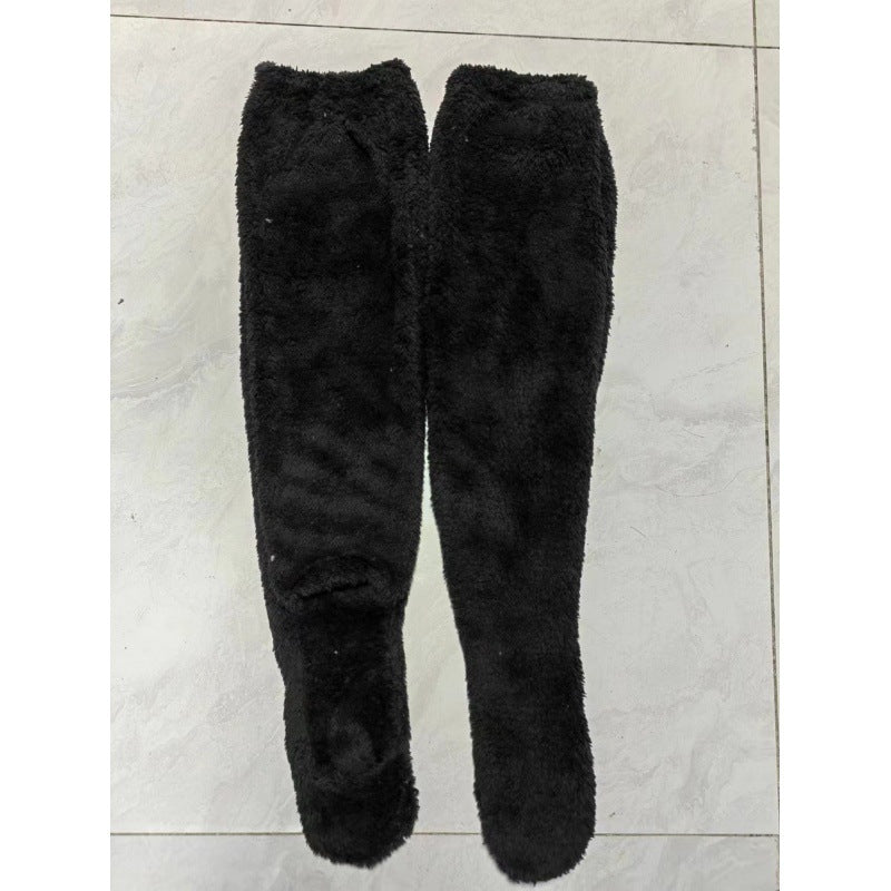 Damen Kuschelige Overknee-Socken aus weichem Fleece EB