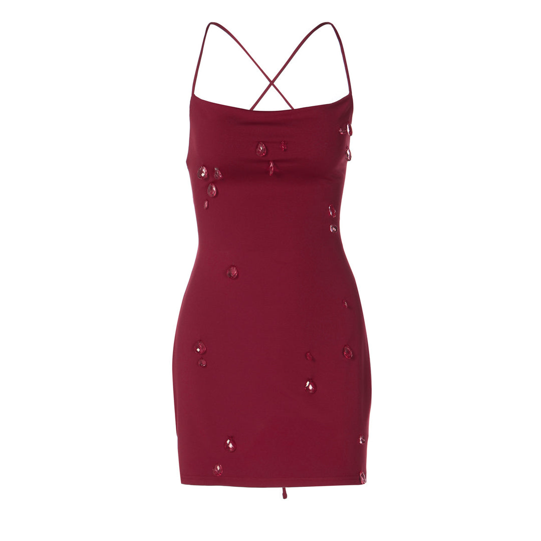 Damen Figurbetontes Minikleid mit transparenten Akzenten EB