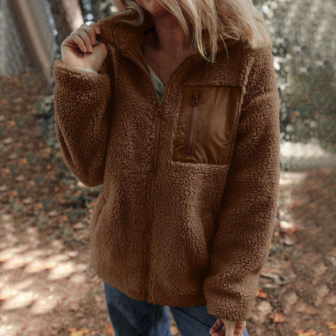 Damen Jacke mit hochabschließendem Kragen und praktischer Brusttasche EB