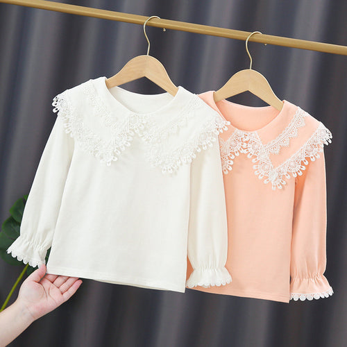 Damen Sweatshirt mit hohem Spitzenkragen EB