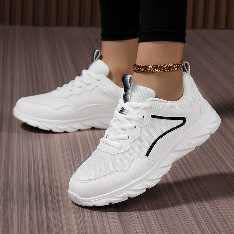 Damen Sportliche Sneakers mit atmungsaktiver Mesh-Oberfläche und stoßdämpfender Sohle EB