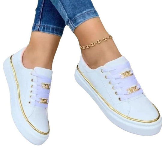 Damen Bequeme Sneakers mit glamourösem Schmuckdetail EB