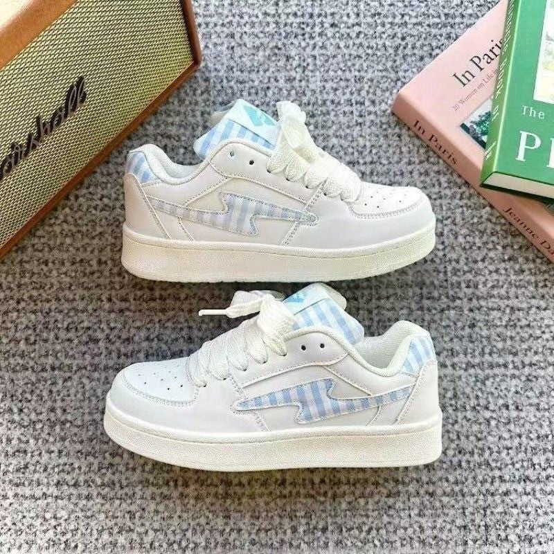 Damen Sportliche Sneaker mit kariertem Design und bequemer Dämpfung EB