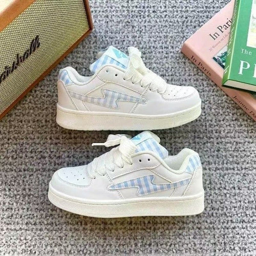Damen Sportliche Sneaker mit kariertem Design und bequemer Dämpfung EB