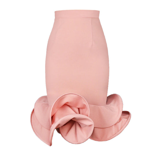 Damen Trendiges Cocktailkleid mit asymmetrischem Saum EB