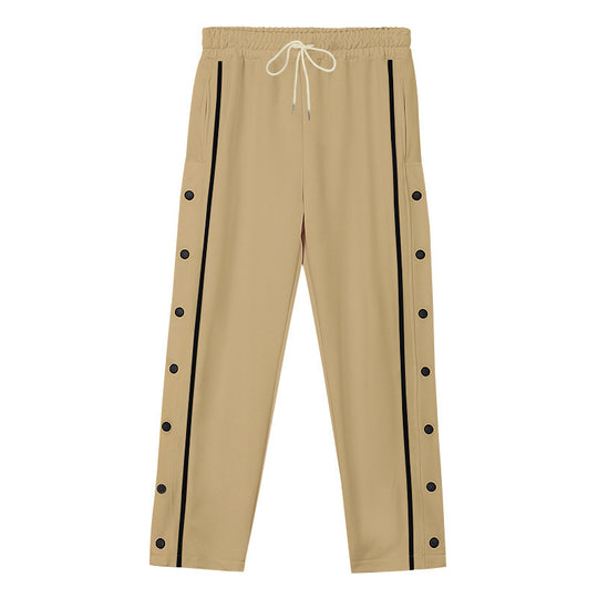 Unisex nan leichte Sport-Trainingshose mit Druckknopfleiste und elastischem Kordelbund EB