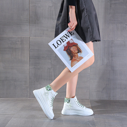 Damen High-Top Sneakers mit innovativem Schnürsystem und atmungsaktivem Innenfutter EB