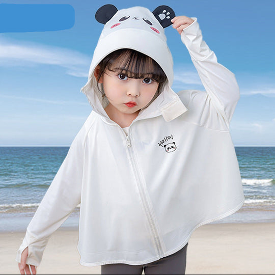 Mädchen funktionale UV-Schutzjacke mit Kapuze EB