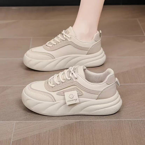 Damen Komfortable und trendige Sneakers mit atmungsaktivem Mesh und dicker Sohle EB